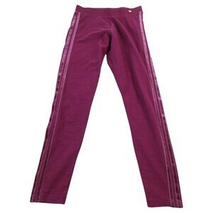 Adidas Originals Tights Leggings Womens Medium Burgundy Yoga Training High Waist